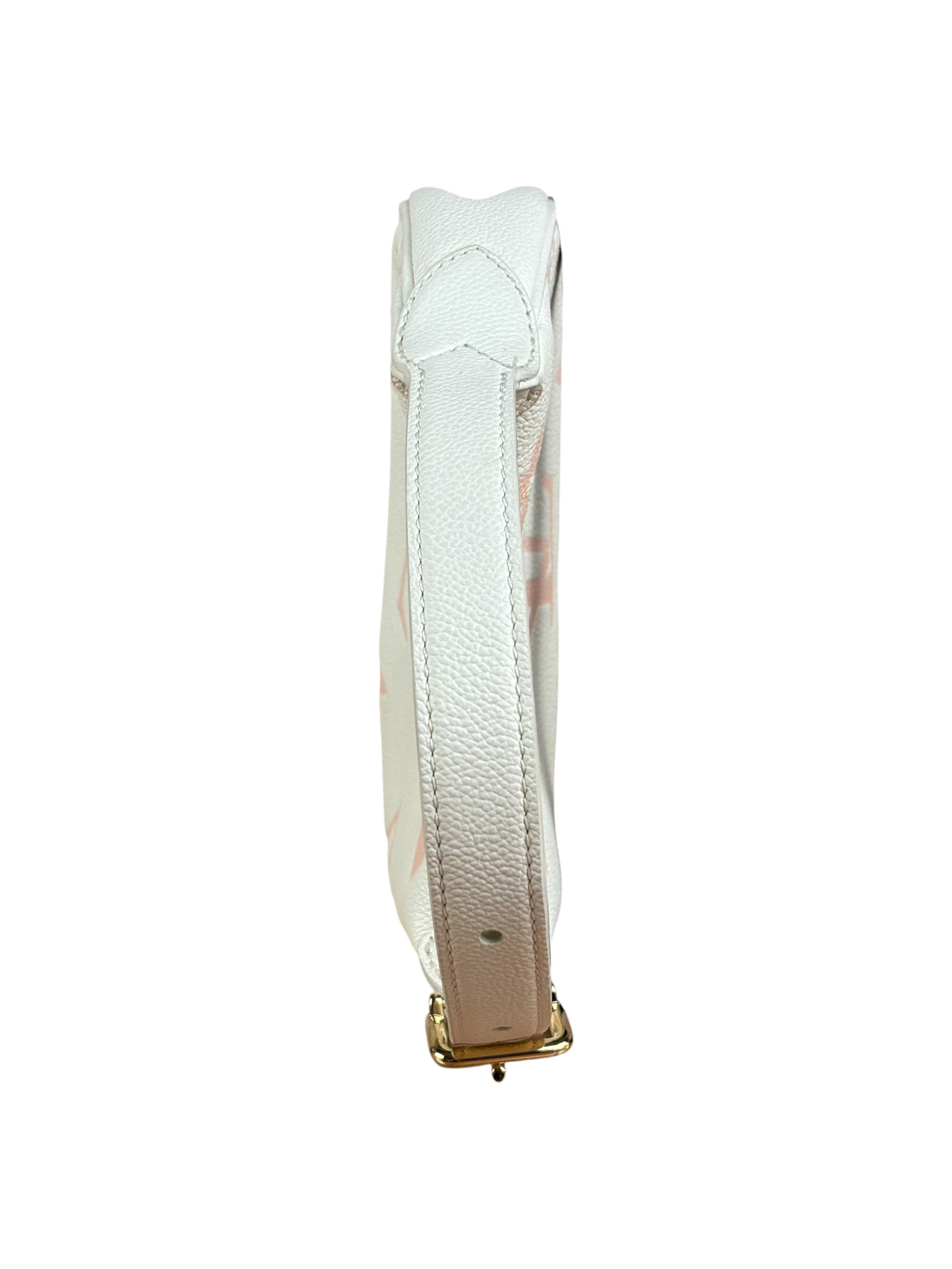 Louis Vuitton White Leather Monogram Moon Empreinte Pochette