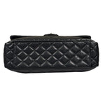 Chanel Black Quilted Caviar Jumbo Flap Bag 2021