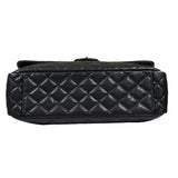 Chanel Black Quilted Caviar Jumbo Flap Bag 2021