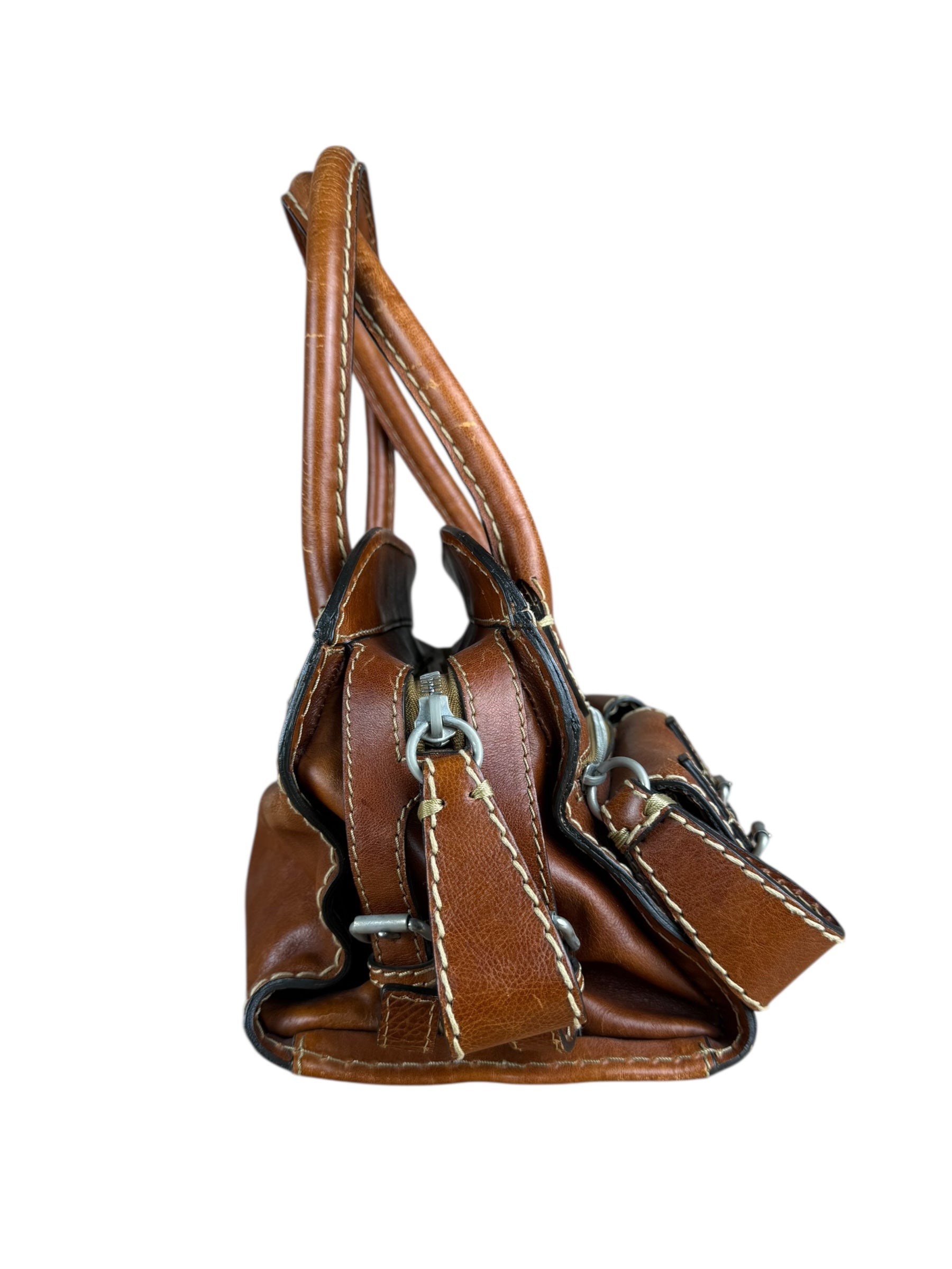 Chloé Vintage Edith Leather Tan Shoulder Bag