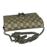 Gucci Beige Leather GG Dionysus Small Wallet On Chain