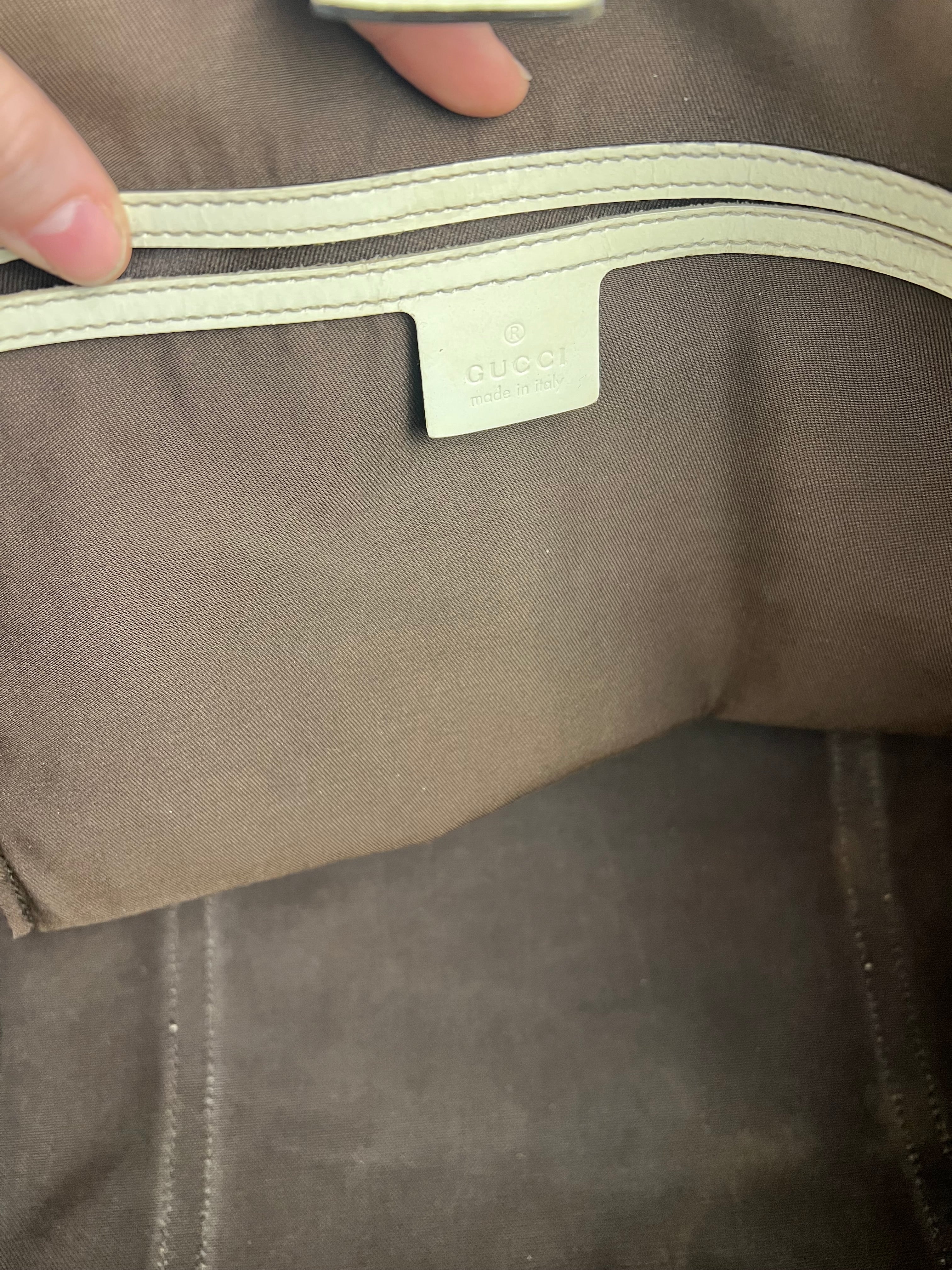 Gucci GG Joy Coated Canvas Tote Bag White/Beige