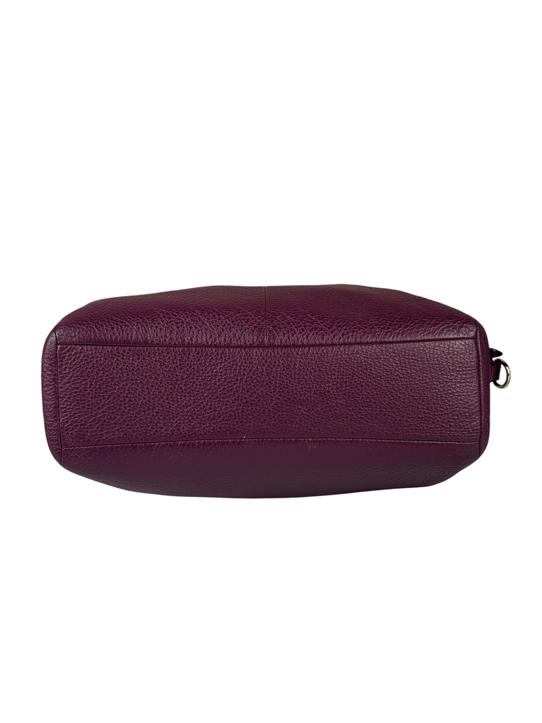 Coach Purple Pebbled Leather Small Kelsey Satchel Two-Way Bag