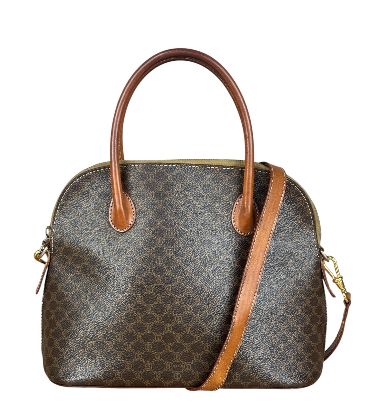 Celine Vintage Macadam 2Way Top Handle Bag