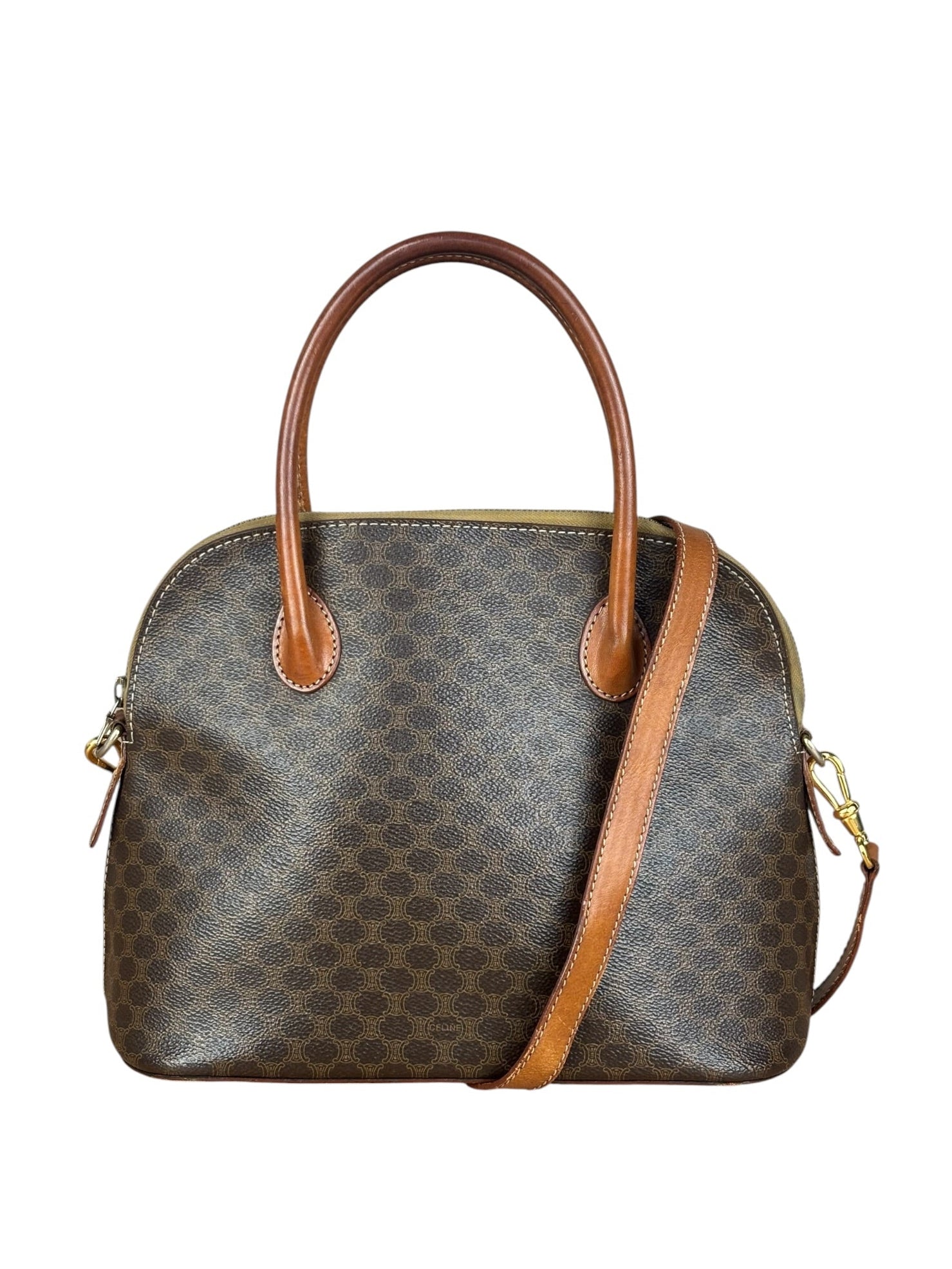 Celine Vintage Macadam 2Way Top Handle Bag