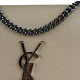 Saint Laurent Kate Grain De Poudre Chain Bag Beige