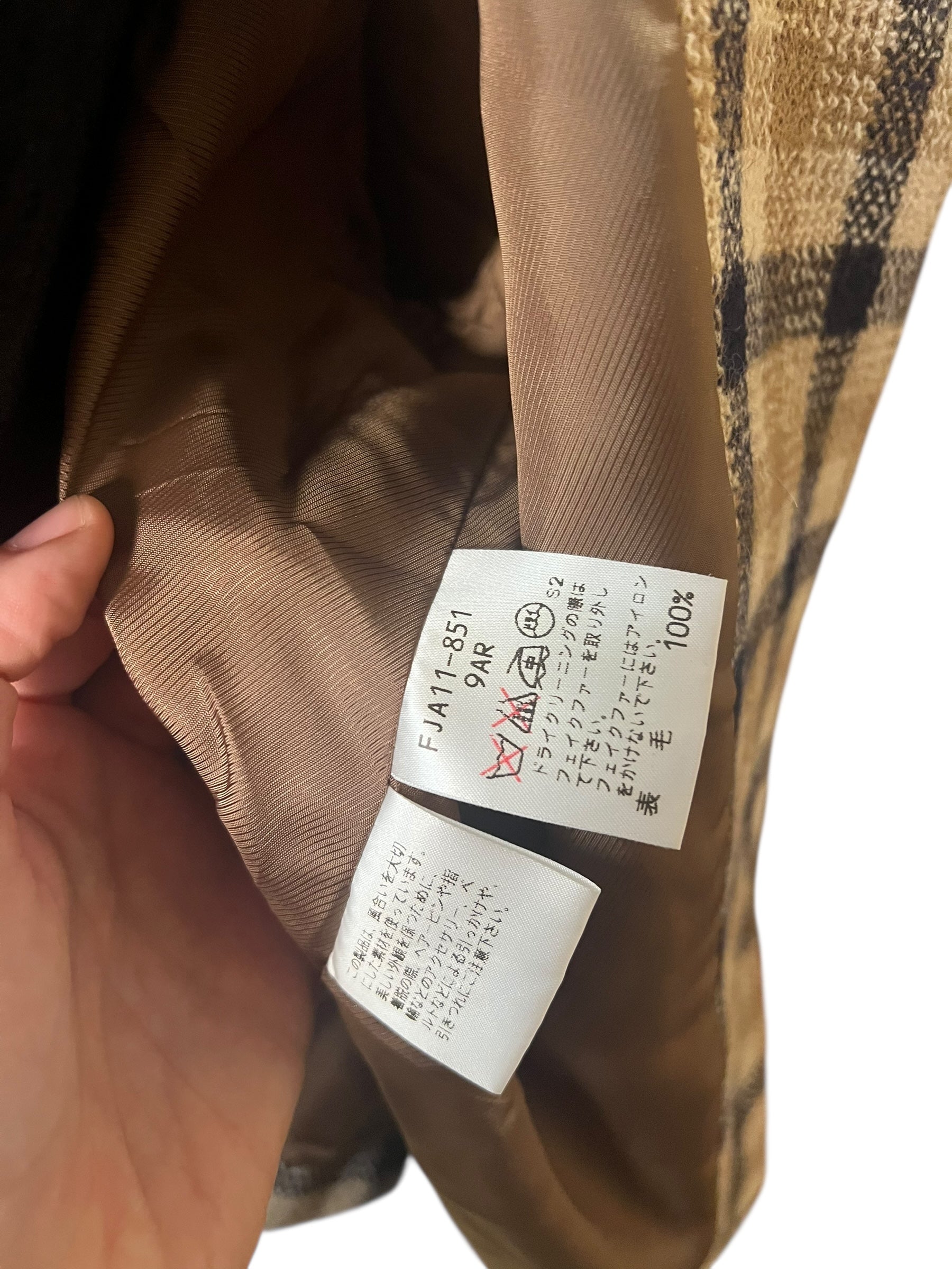 Burberry Check Button Up Jacket
