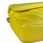 Chanel Yellow Chevron Flap Chain Shoulder Bag 2015