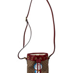 Gucci x Doraemon Bicolor Mini GG Supreme Bucket Bag