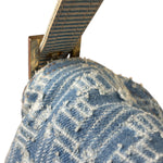 Fendi Blue Denim Zucca  Baguette