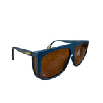 Gucci Blue Acetate Square Frame Interjection Sunglasses
