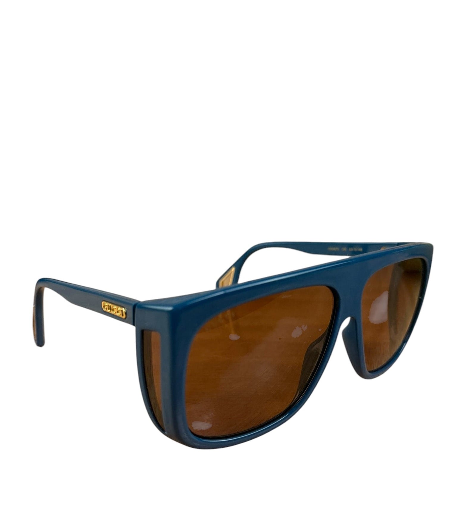 Gucci Blue Acetate Square Frame Interjection Sunglasses
