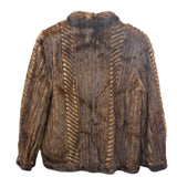 Vintage Chocolate Brown Mink Stripped Fur Coat