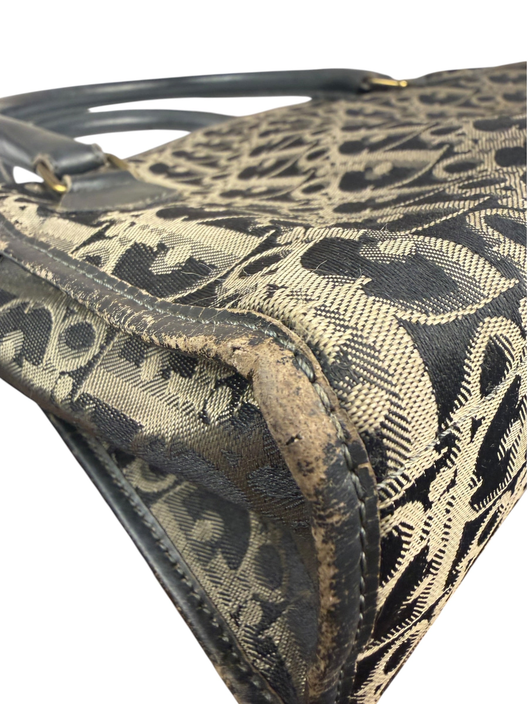 Christian Dior Black/Grey Trotter Handbag