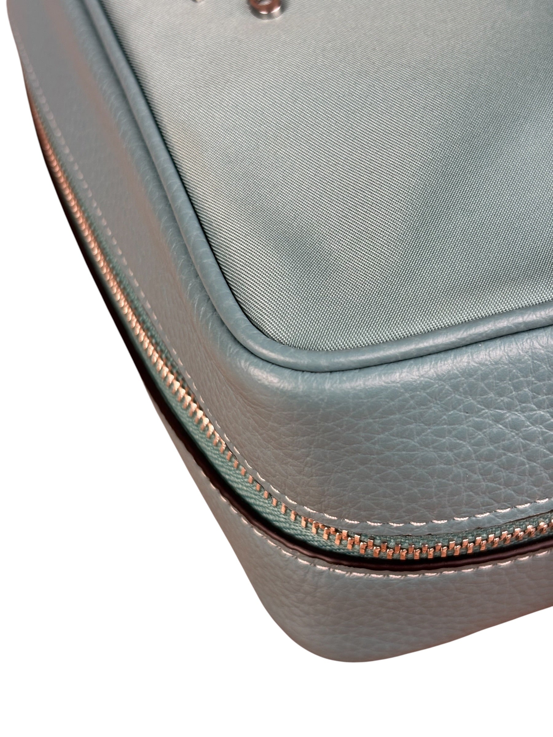 Coach Teal Blue Ellis Boxy Cosmetic Pouch