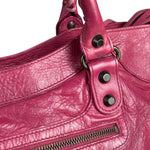 Balenciaga Pink Leather Classic City Two-Way Bag