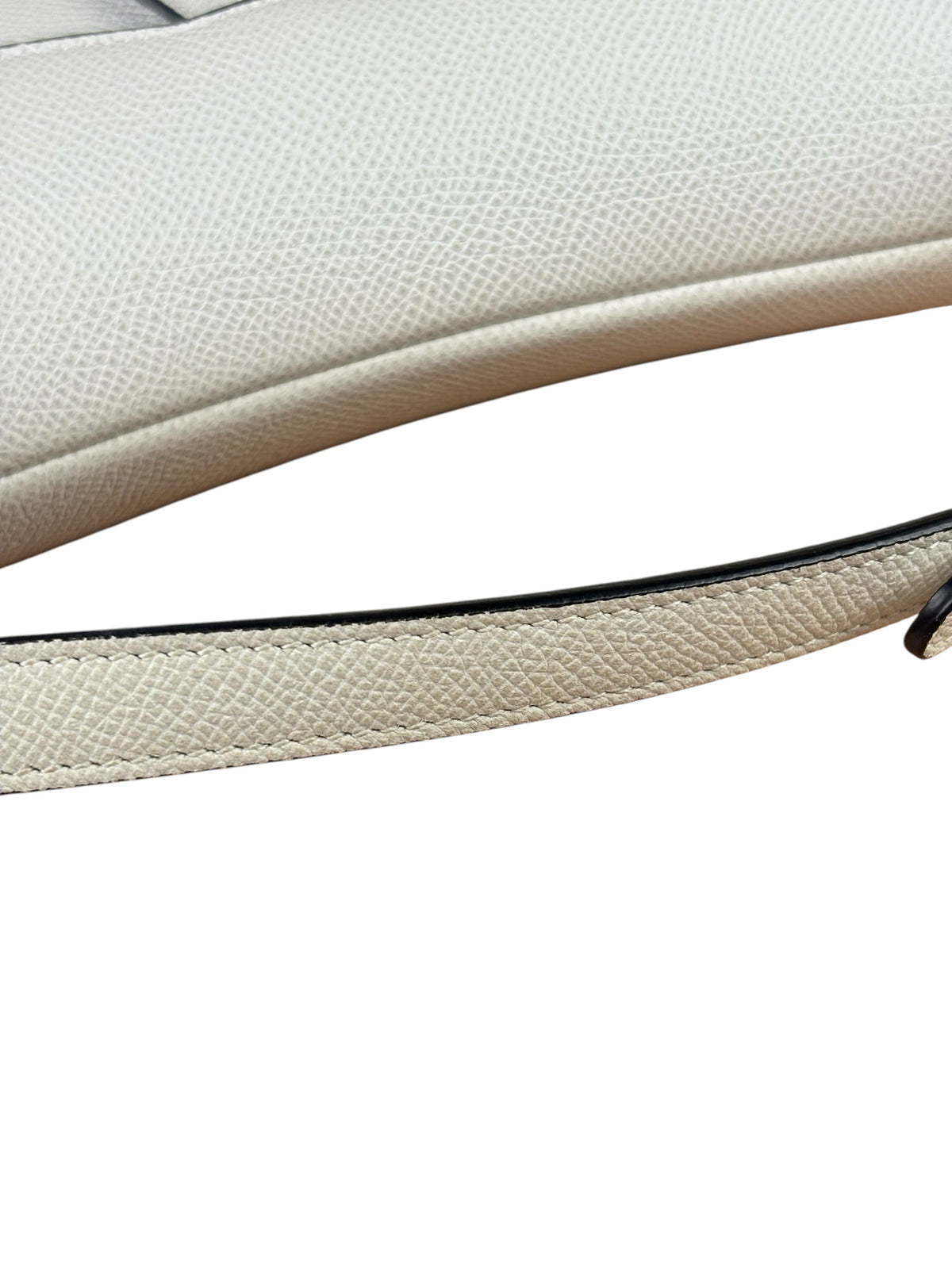 Christian Dior White Leather Saddle Handbag