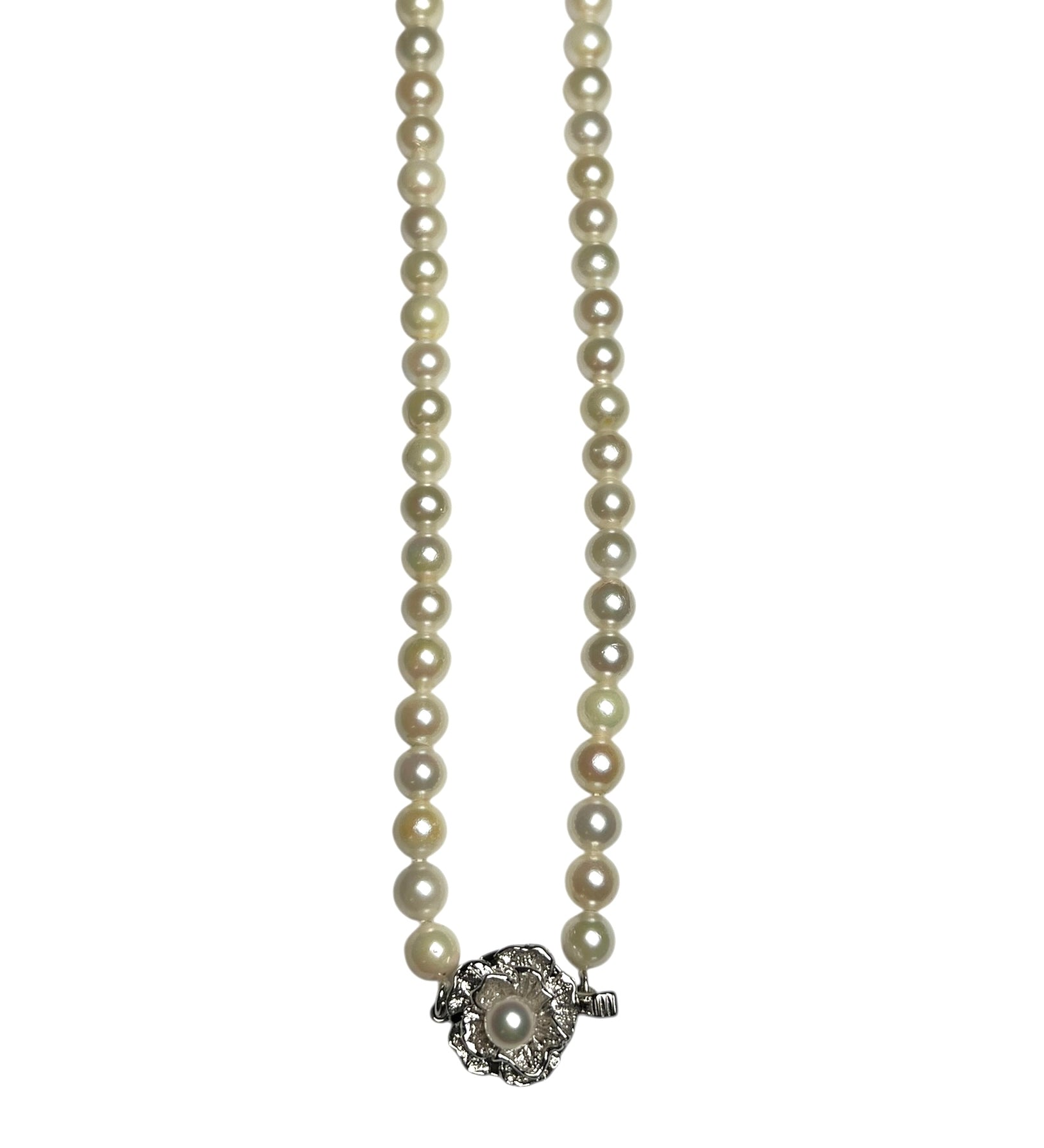 Vintage Pearl Floral Necklace