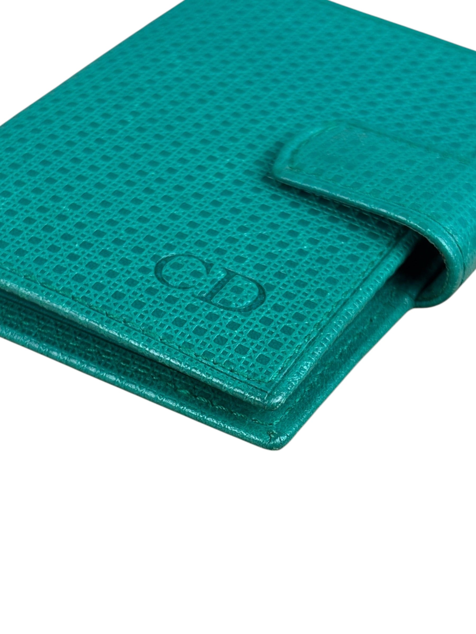 Christian Dior Vintage Grey Leather Card Holder