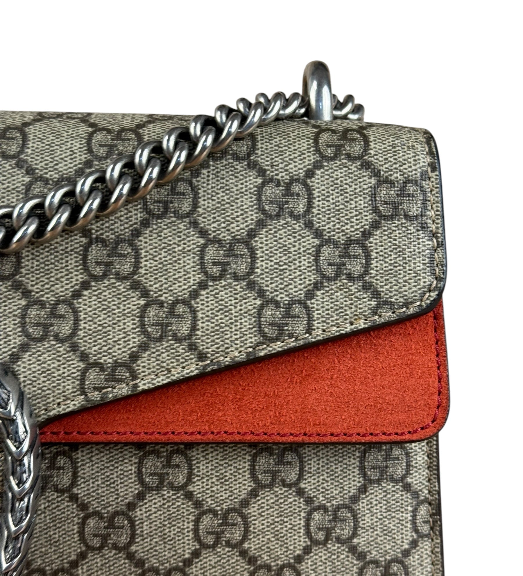 Gucci Dionysus GG Supreme Shoulder Bag Beige/Red