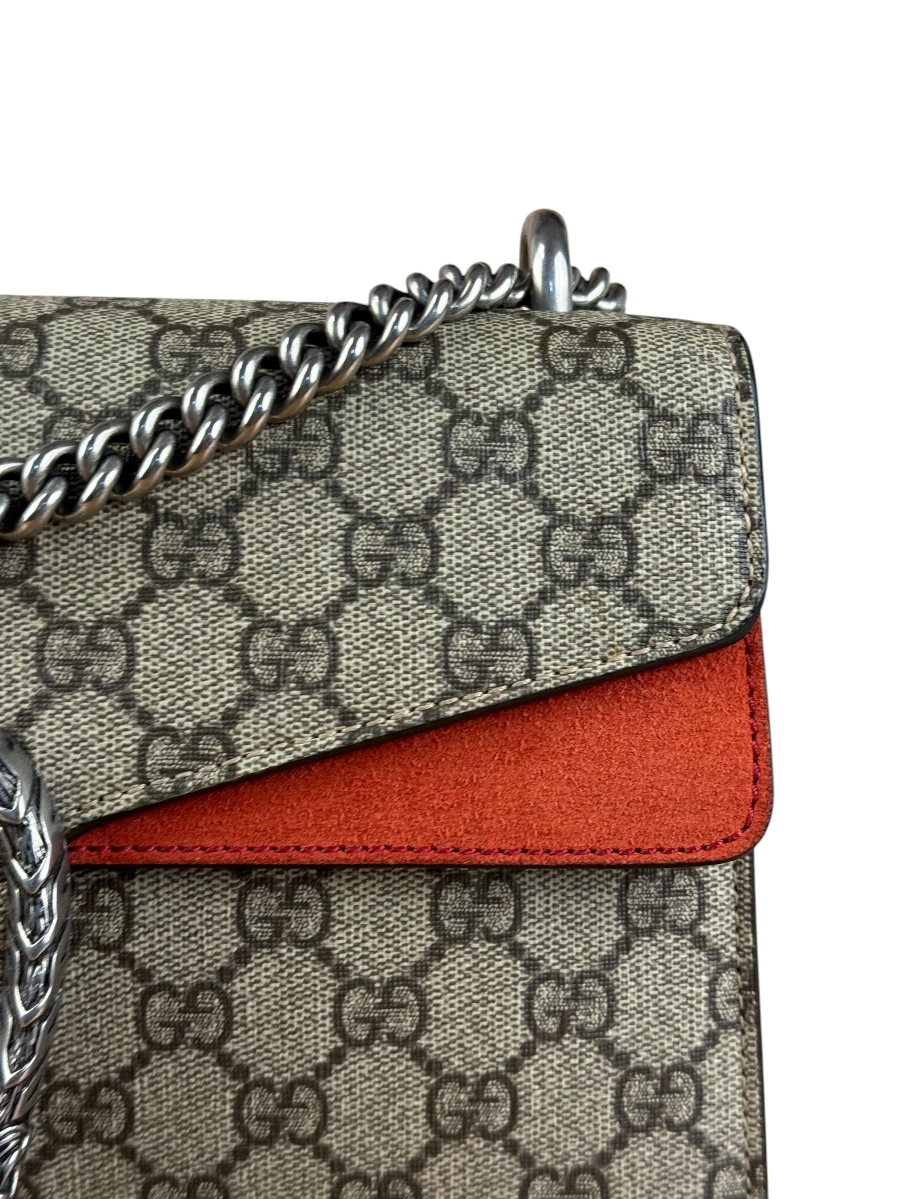 Gucci Dionysus GG Supreme Shoulder Bag Beige/Red