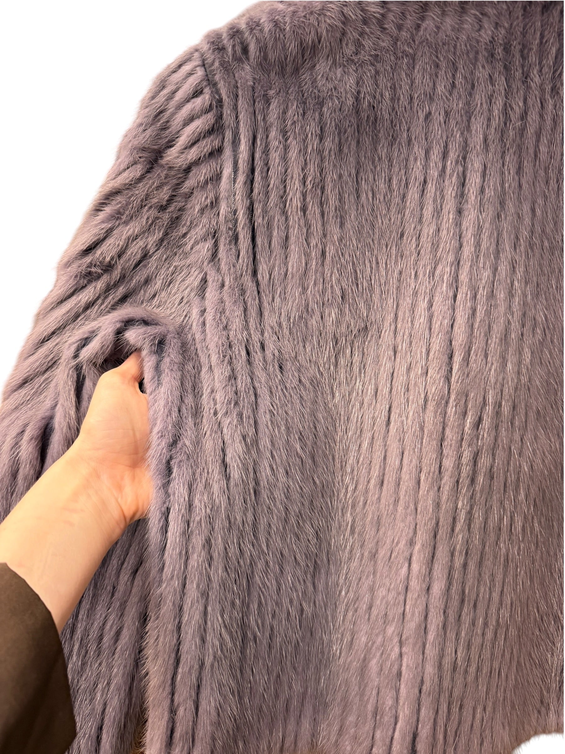 Vintage Moonbat Light Violet Mink Fur Coat