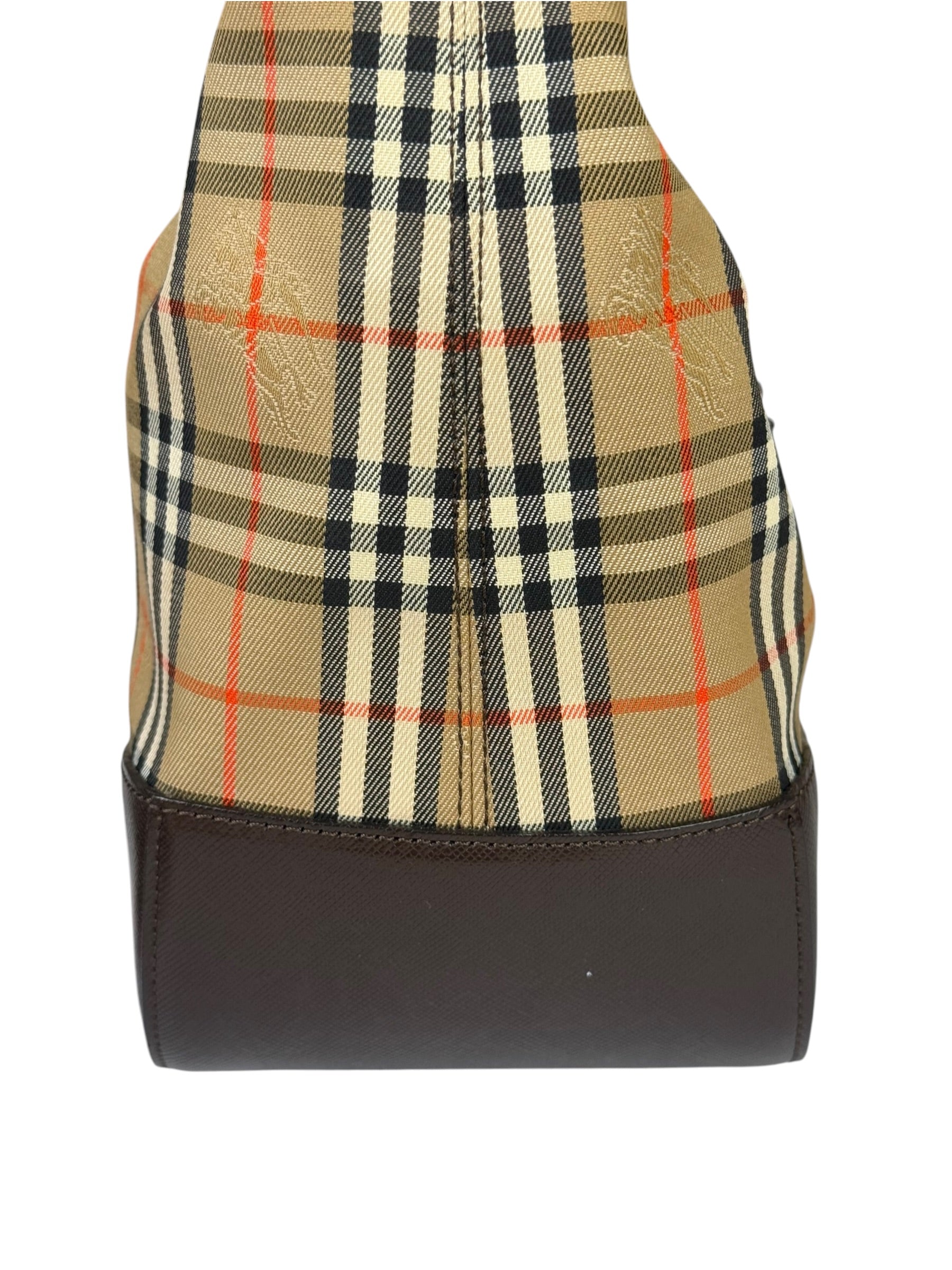 Burberry Vintage House Check Canvas/Leather Shoulder Bag