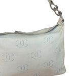 Chanel Light Washed Denim CC Canvas Logo Shoulder Bag 2002