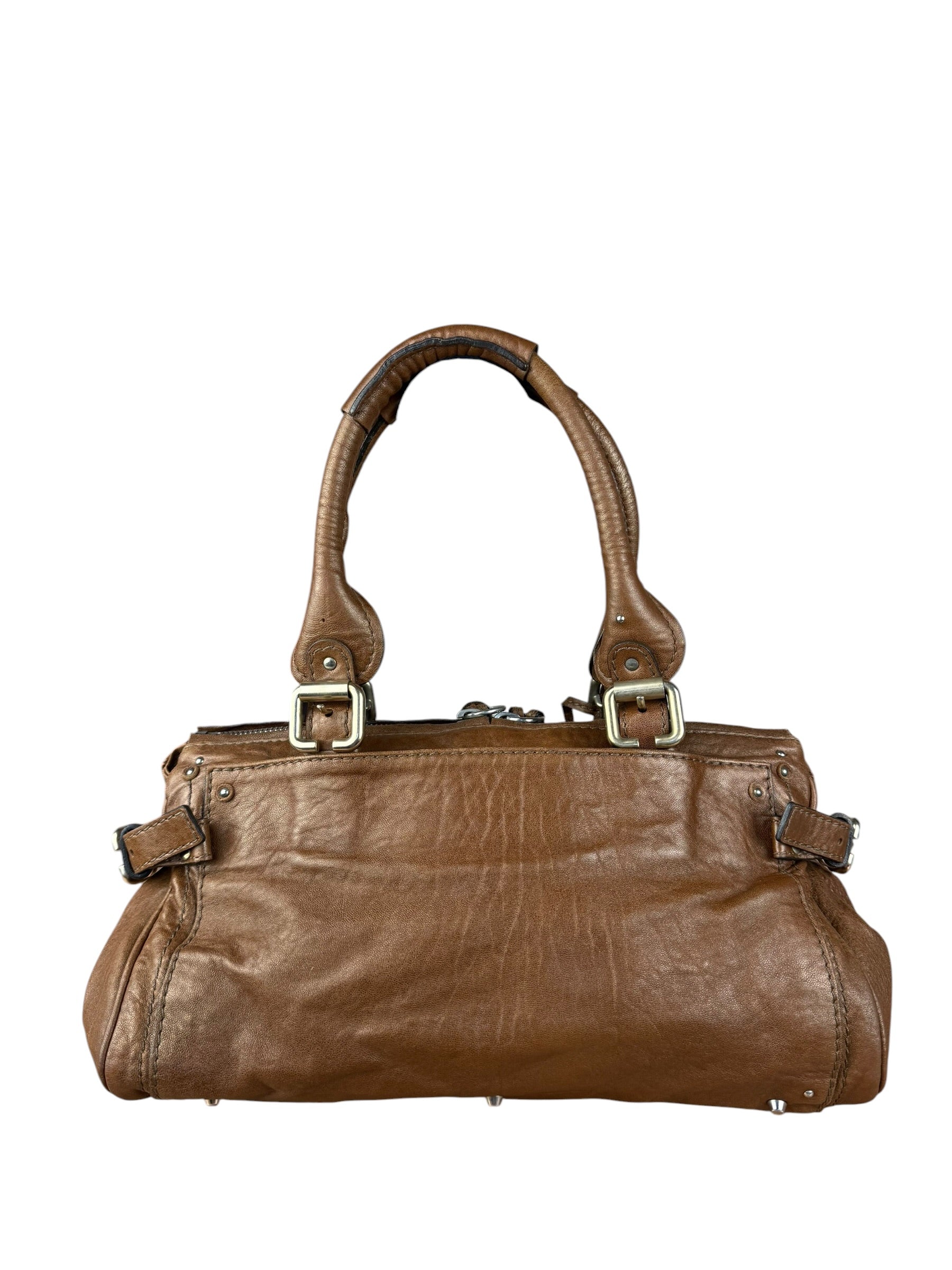 Chloe Vintage Brown Paddington Leather Handbag