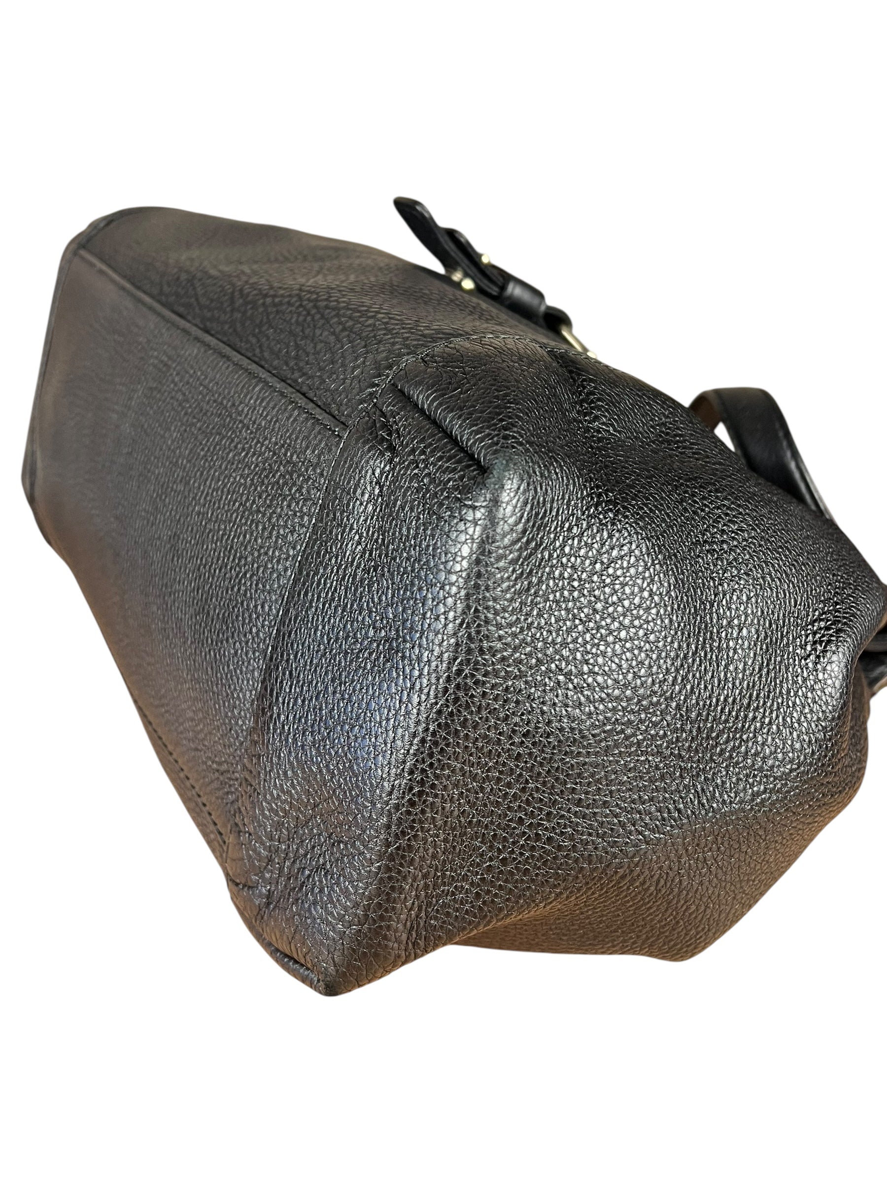 Gucci Black Leather Horsebit Flap Shoulder Bag