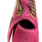Gucci Pink GG Velvet Marmont "Blind for Love" Flap Bag