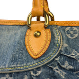 Louis Vuitton Denim/Leather Trim Monogram Neo Cabby Handbag