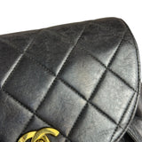 Chanel Black Quilted CC Duma Leather Backpack '97