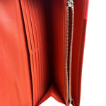 Loewe Red/Pink Leather Trifold Long Wallet