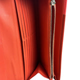 Loewe Red/Pink Leather Trifold Long Wallet