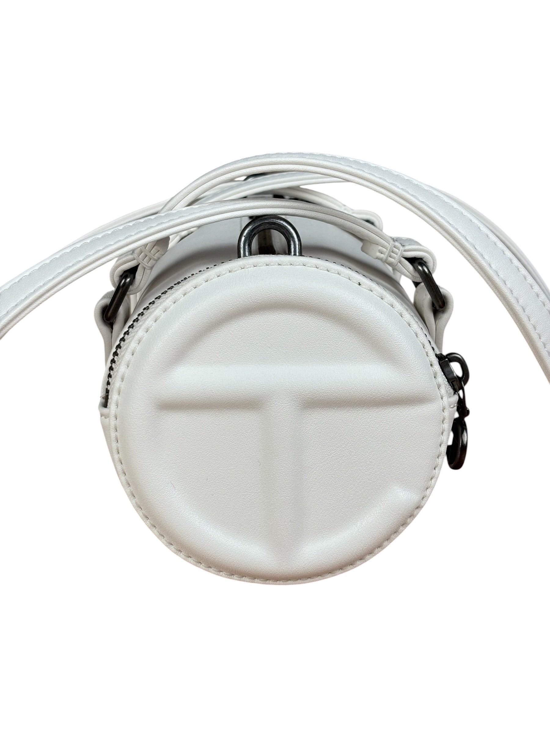 Telfar White Leather Duffle Two-Way Bag