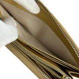 Prada Metallic Gold Saffiano Leather Zip-Around Wallet