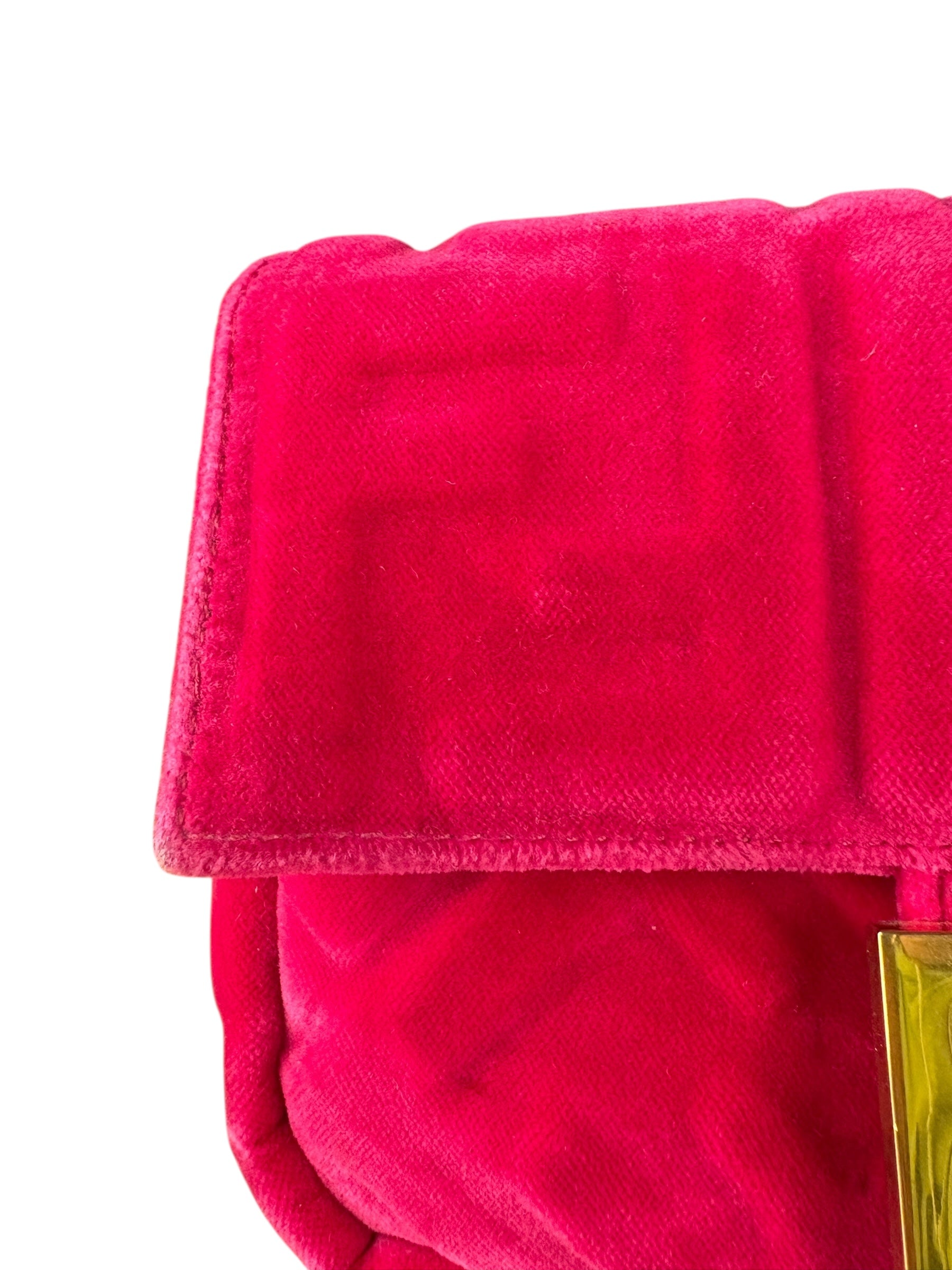 Fendi Pink Zucca Velvet Baguette Belt Bag