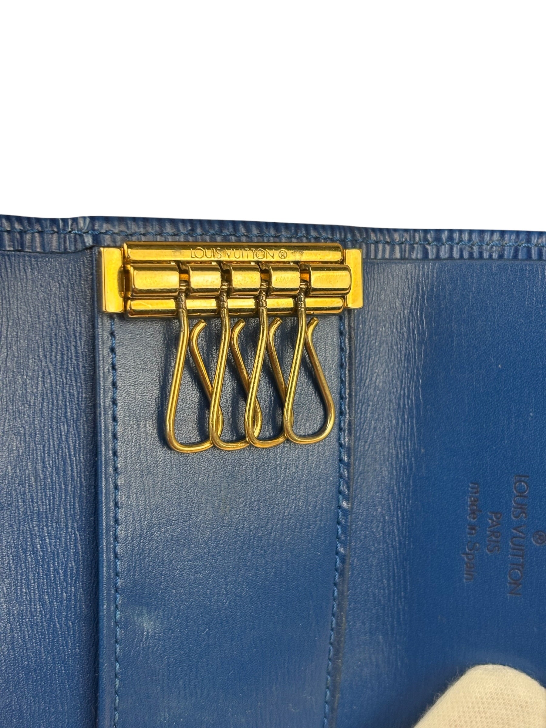 Louis Vuitton Navy Blue Epi Leather Key Holder