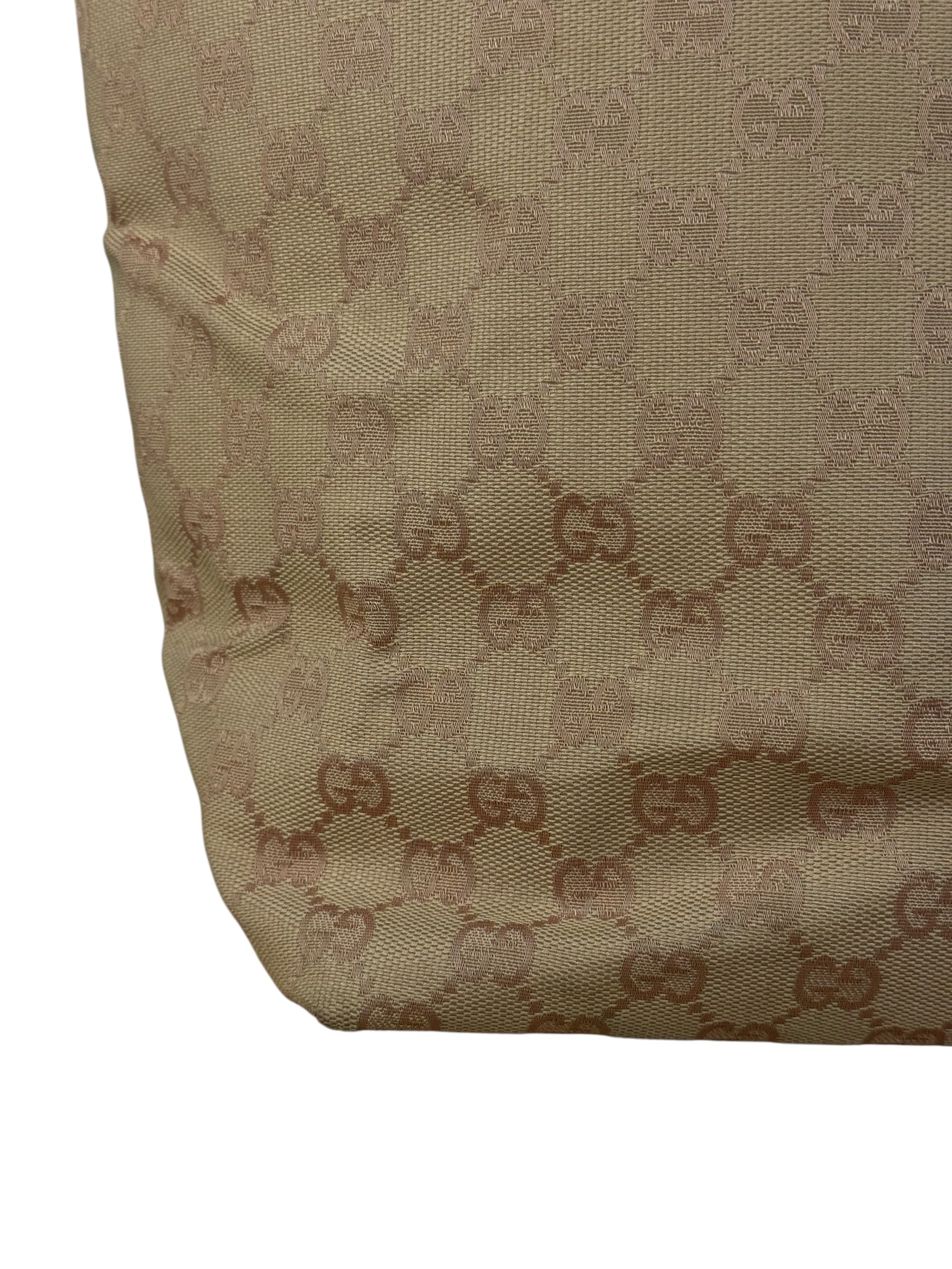 Gucci Vintage Pink Canvas Large Tote Bag