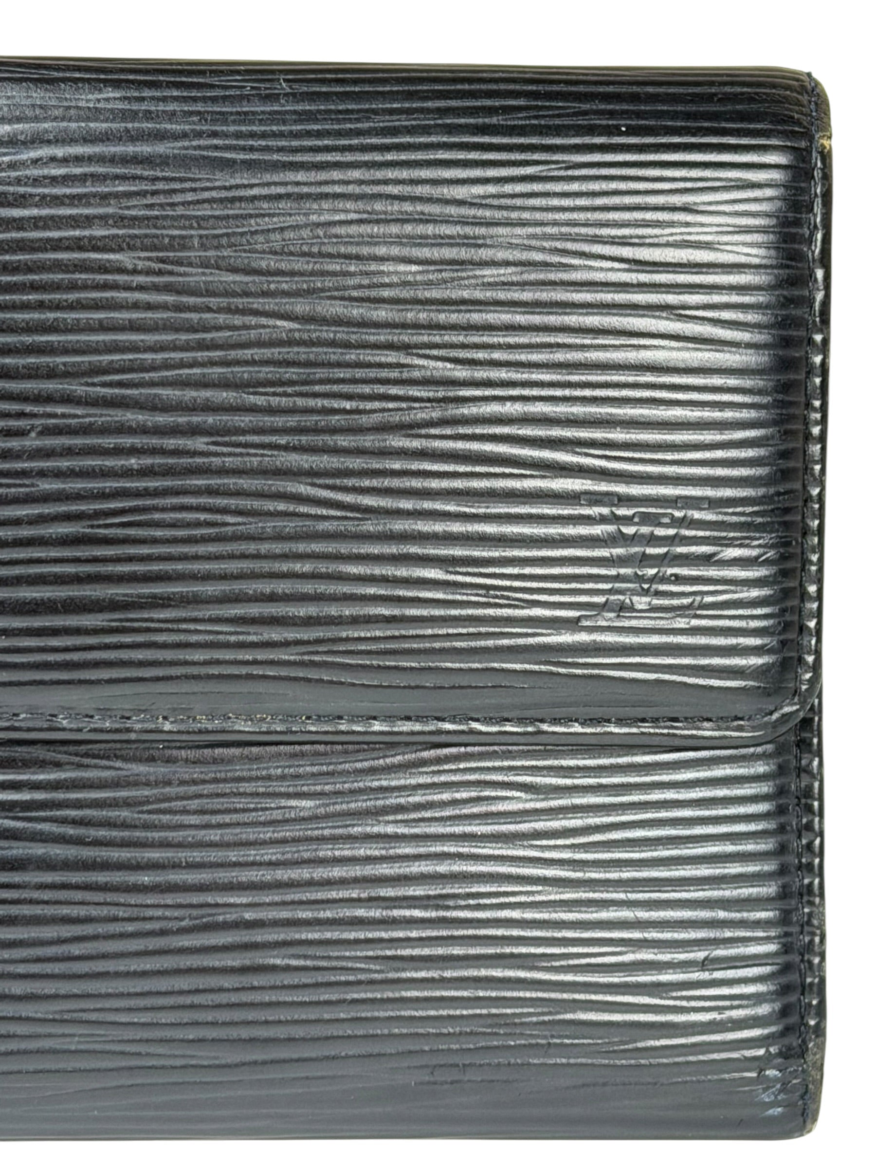 Louis Vuitton Black Epi Leather Long Wallet