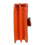 Gucci Orange Leather G Dollar Interlocking Small Shoulder Bag