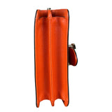 Gucci Orange Leather G Dollar Interlocking Small Shoulder Bag