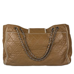 Chanel Camel Quilted Lambskin East-West Large Chain Tote 2008