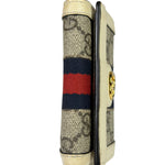 Gucci Beige Leather Trim Ophidia GG Supreme Card Case
