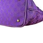Loewe Vintage Purple Anagram Shoulder Tote