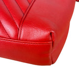 Chanel Red Chevron Leather Flap Bag 2019