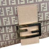 Fendi Pastel Pink Leather Trim Zucca Flap Vitello Tube Messenger Bag
