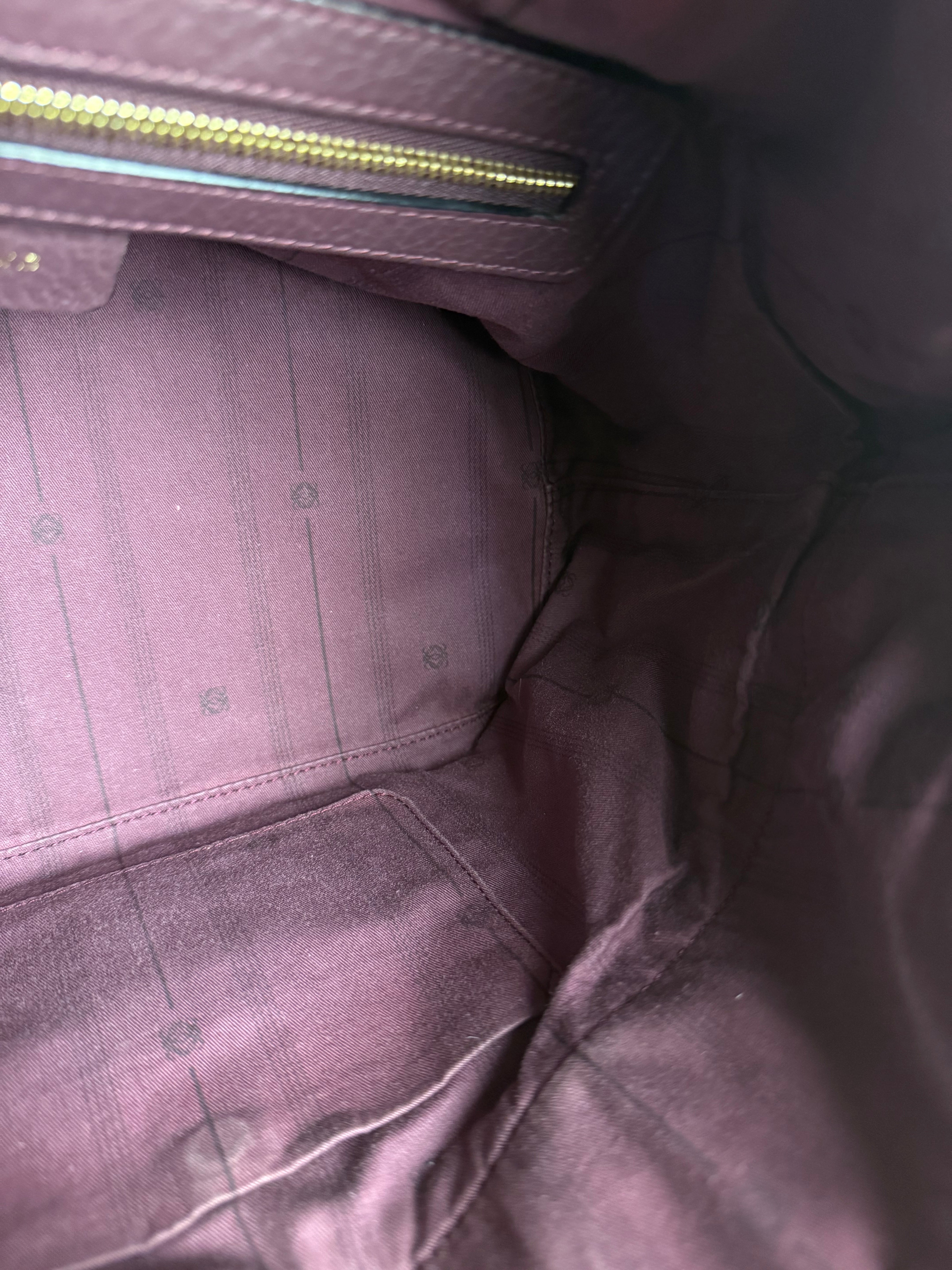 Loewe Purple Leather Ostrich Front 2Way Handbag