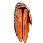 Chanel Orange/Pink Chocolate Bar Keyboard Digital Flap Shoulder Bag 2001